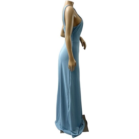 Birdy Grey Gene Dusty Blue Maxi Formal Bridesmaid Dress Large NWT - Picture 4 of 15
